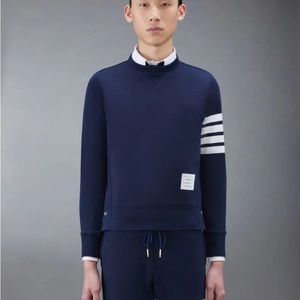 Navy Thom Brown Crewneck Sweater (Size 5)